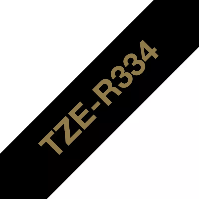 Brother TZE-R334 ženklinimo juosta Auksinė ant juodos
