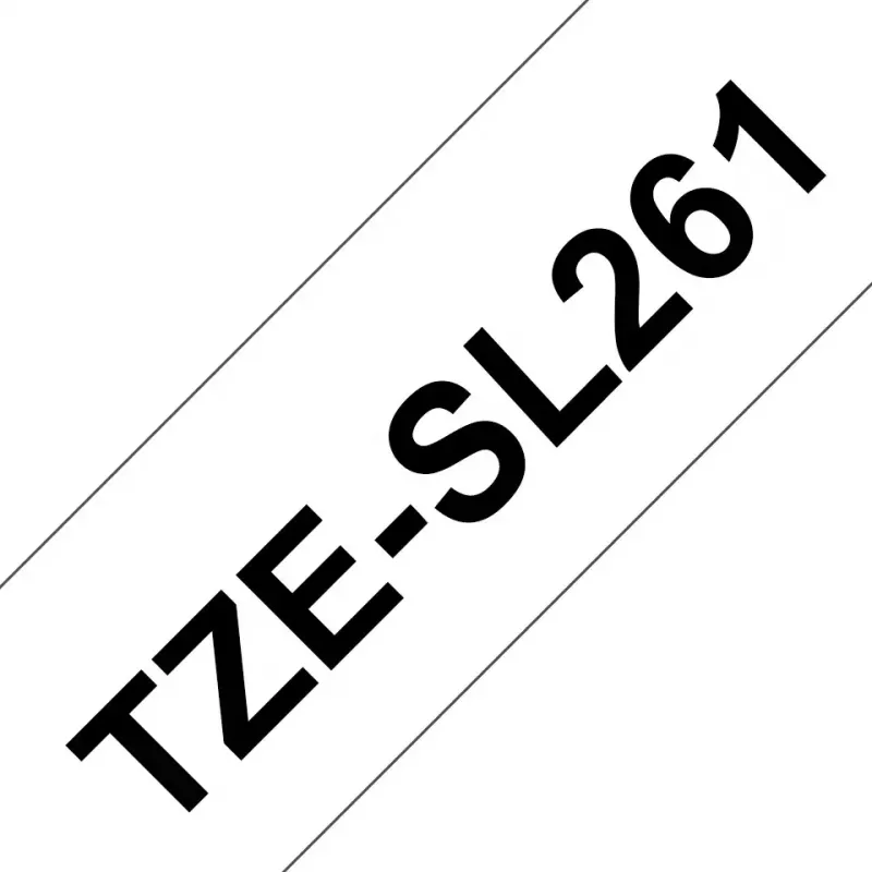Brother TZE-SL261 lipdukų gamybos juosta, juoda ant balto