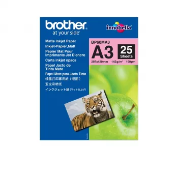 Brother BP60MA3 spausdinimo popierius A3 (297x420 mm) Matinis 25 lapai Baltas