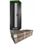 APC Easy Rack, 42U, juoda, su stogu, ratukais, kojelėmis, 4 laikikliais ir šoninėmis plokštėmis, be dugno, 1991A x 600P x 1000G mm