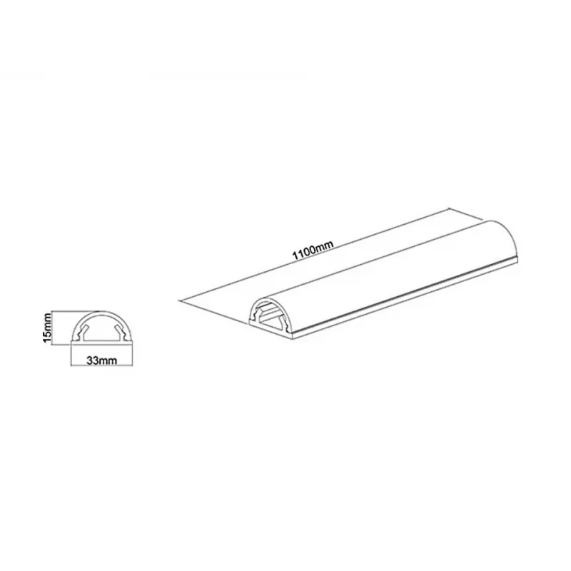 Multibrackets M Universal kabelis Cover Aliuminio 33mm-W 1100-L Metalinis