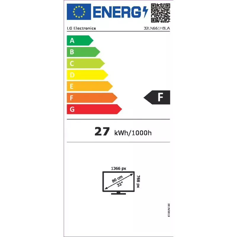 LG 32LN661HBLA 81,3 cm (32 colių) HD išmanusis televizorius juodas 10 W