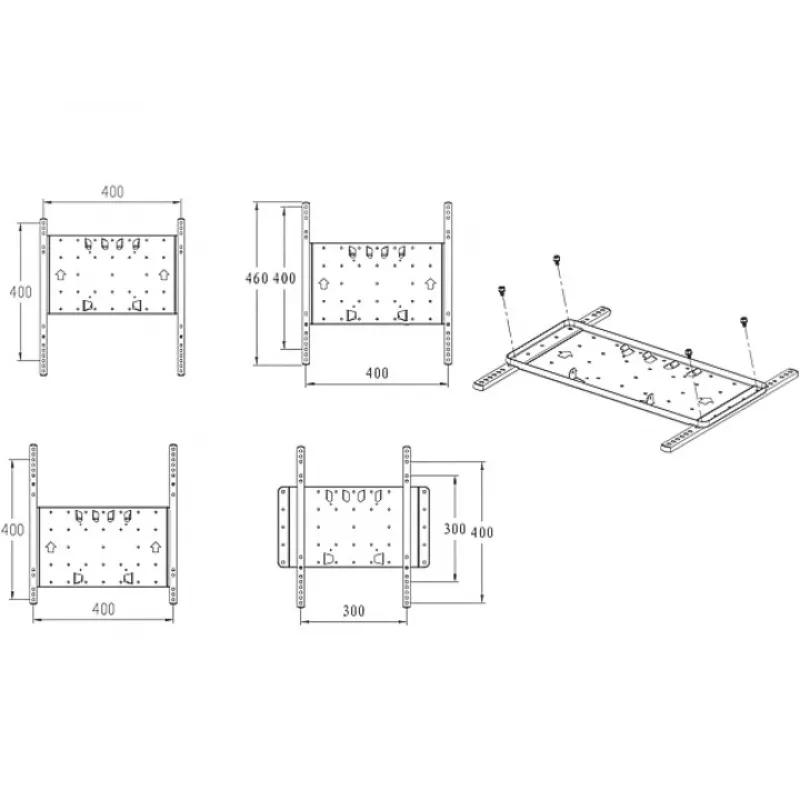 Montavimo laikiklis Multibrackets M VESA Super plonas Tilt & Turn