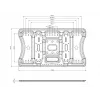 Multibrackets M VESA Super plonas Tilt & Turn HD, 52 kg, 101.6 cm (40 colių), 2.16 m (85 colių), 100 x 100 mm, 400 x 400 mm, 0 - 7°