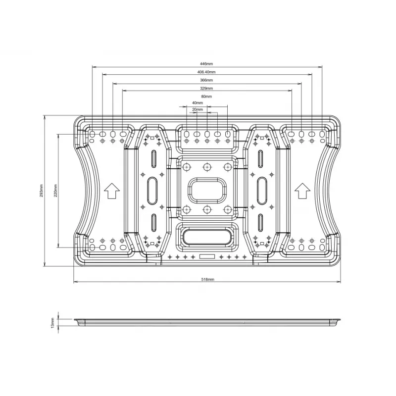 Multibrackets M VESA Super plonas Tilt & Turn HD, 52 kg, 101.6 cm (40 colių), 2.16 m (85 colių), 100 x 100 mm, 400 x 400 mm, 0 - 7°