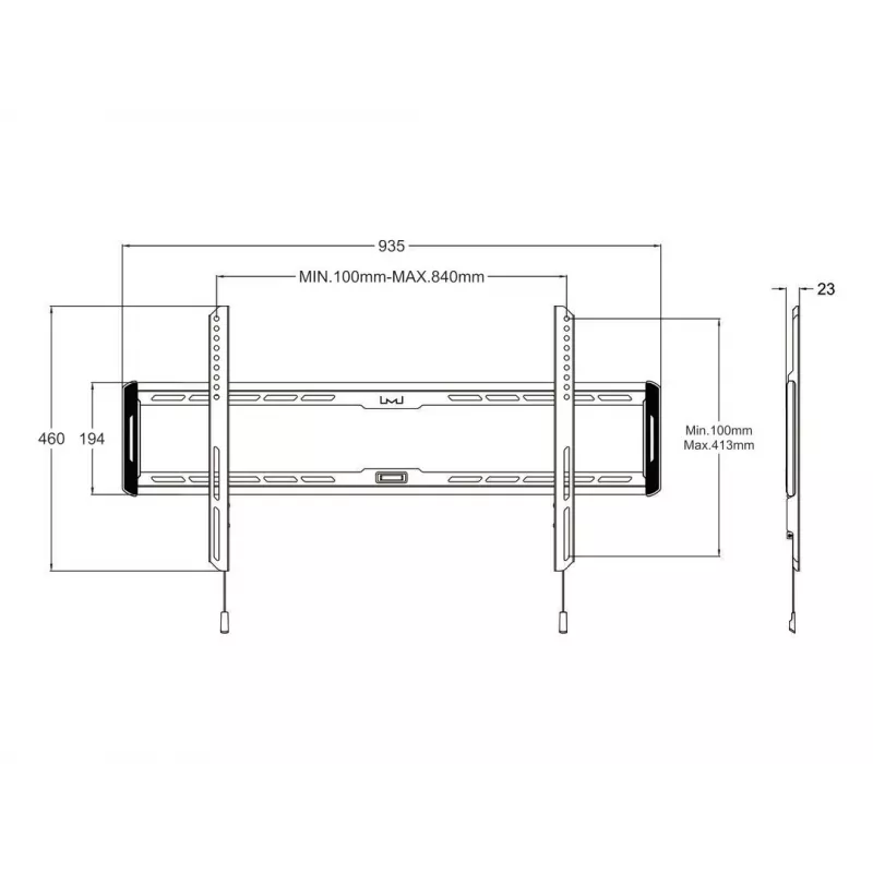 Multibrackets M Universal Wallmount Fixed Large Juoda