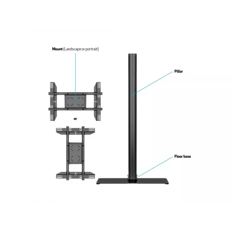Display Stand Multibrackets M 180 Single Juoda with Floorbase
