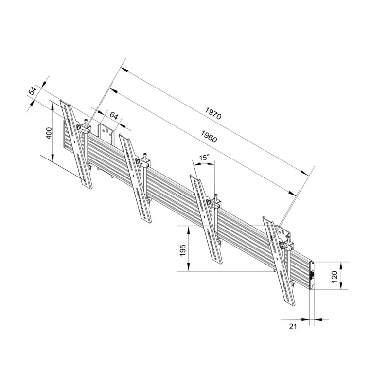Wallmount Multibrackets M Wallmount Pro MBW2U Tilt Juoda