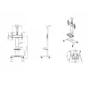 Multibrackets M Public Floorstand Basic 180 su lentyna ir kameros laikikliu