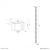 Prisukamas kabelių kanalas Neomounts ADS06-130WH, baltas, 130 mm