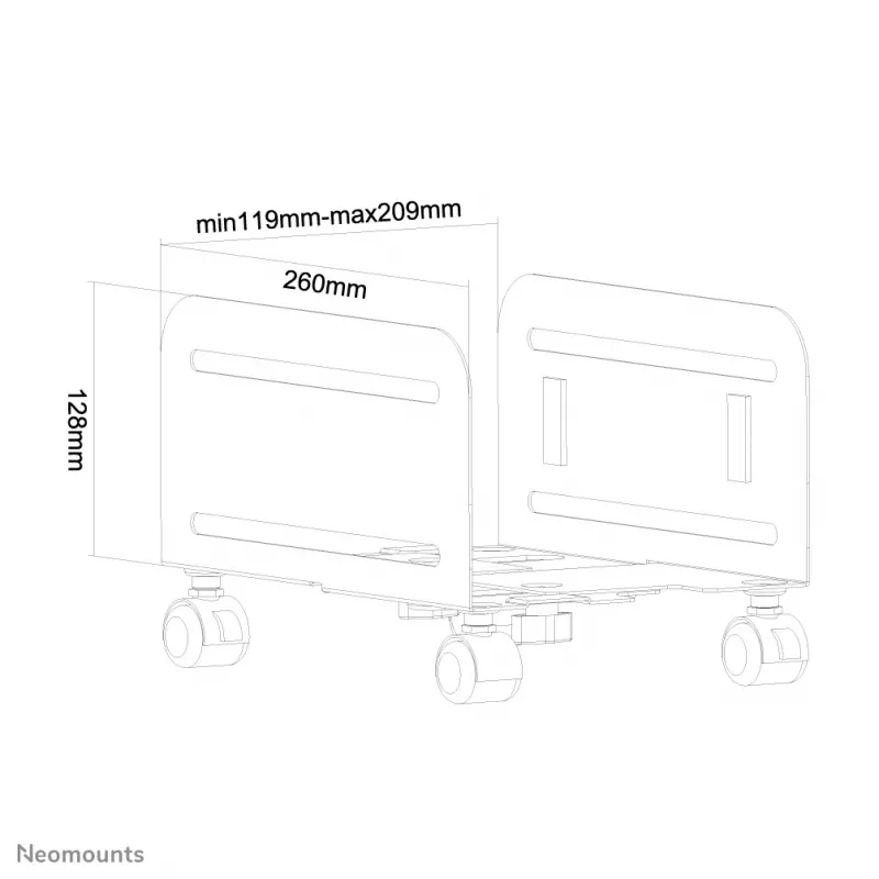 Neomounts CPU-M100Juoda procesoriaus laikiklis - maks. 10 kg - universalus