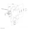 TV stulpo laikiklis Neomounts FL40-430BL12, maks. svoris 25 kg, 23–42 col.