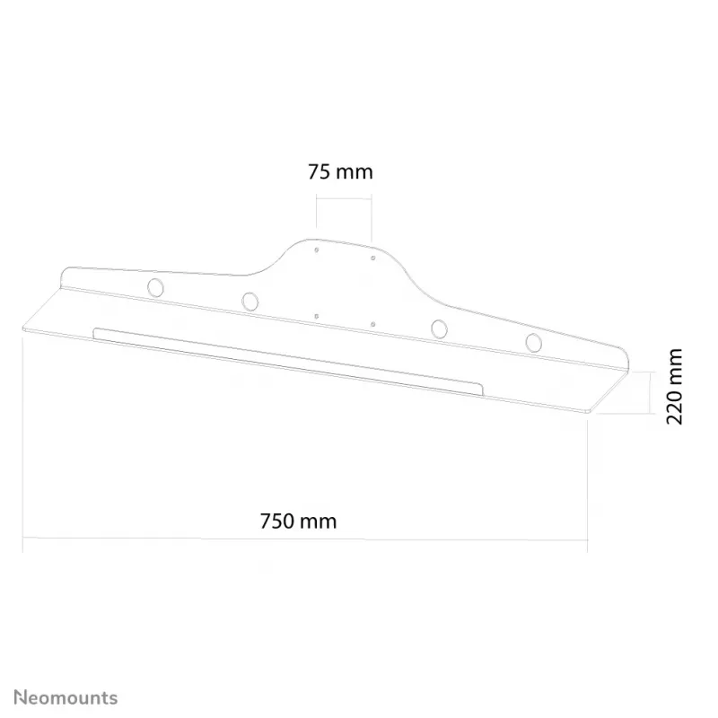 Neomounts KEYB-V100 klaviatūros/pelės lentyna - plotis 75 cm