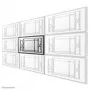 Vaizdo sienos laikiklis Neomounts LED-VW1750Juoda — vieno ekrano, tinka 32–55 col., maks. 35 kg, VESA 200x200–600x400, juodas