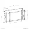 Vaizdo sienos laikiklis Neomounts LED-VW1750Juoda — vieno ekrano, tinka 32–55 col., maks. 35 kg, VESA 200x200–600x400, juodas