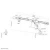 Stalinis monitoriaus laikiklis Neomounts NM-D775DX3WHITE