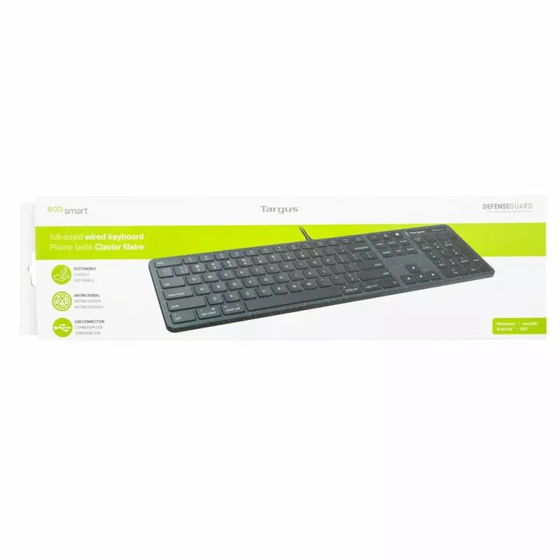 Targus AKB874NO klaviatūra universali USB QWERTY šiaurietiška juoda pilno dydžio 104 klavišai