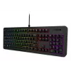 Laidinė žaidimų klaviatūra Lenovo K310 — pilno dydžio 100%, USB, JAV anglų, RGB foninis apšvietimas, juoda, 1,8 m laidas