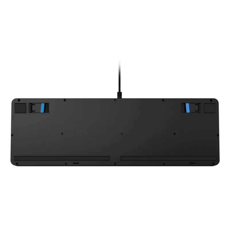 Laidinė žaidimų klaviatūra Lenovo K310 — pilno dydžio 100%, USB, JAV anglų, RGB foninis apšvietimas, juoda, 1,8 m laidas