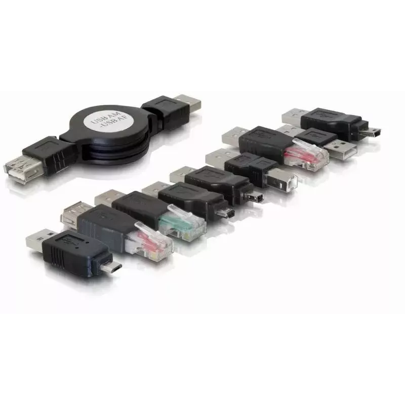 USB adapterių rinkinys DeLOCK 18612 Juodas 10 dalių