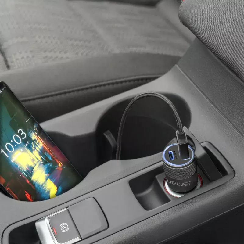 Mobiliojo įrenginio įkroviklis 4smarts 464448 Universal Juoda Cigar lighter Auto