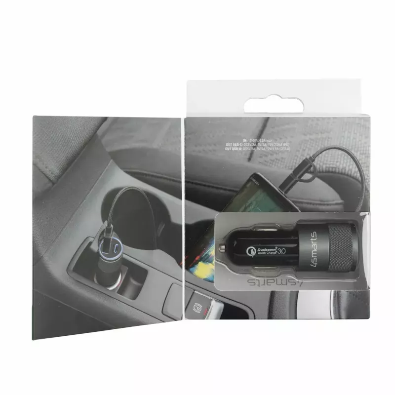 Mobiliojo įrenginio įkroviklis 4smarts 464448 Universal Juoda Cigar lighter Auto
