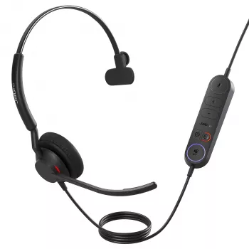 Jabra Engage 40 - (Inline Link) USB-A MS Mono, laidinis, biurui/skambučių centrui, 50 - 20000 Hz, 45 g, ausinės, juodos