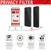 Displex privatumo ekrano apsauga (10H) Apple iPhone 13/13 Pro/14/16e/17e, EASY-ON® Eco tvirtinimo rėmelis, privatumo filtras
