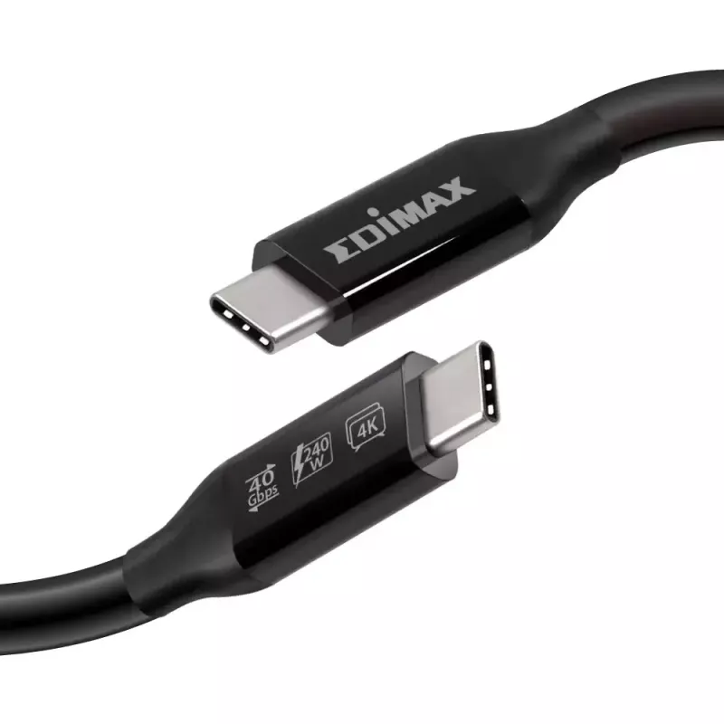Kabelis Edimax UC4 0,5 m 40 Gbit/s Juodas Kištukas–Kištukas