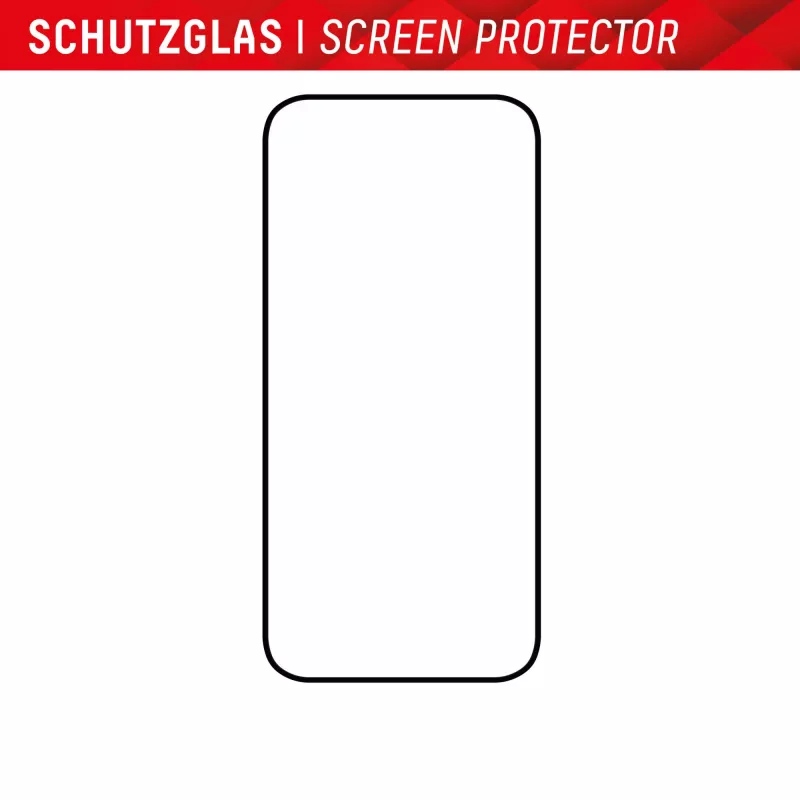 Displex Full Cover ekrano apsauga (10H) „Apple iPhone 15/15 Pro“, ekologiškas montavimo rėmelis, viso ekrano apsauga