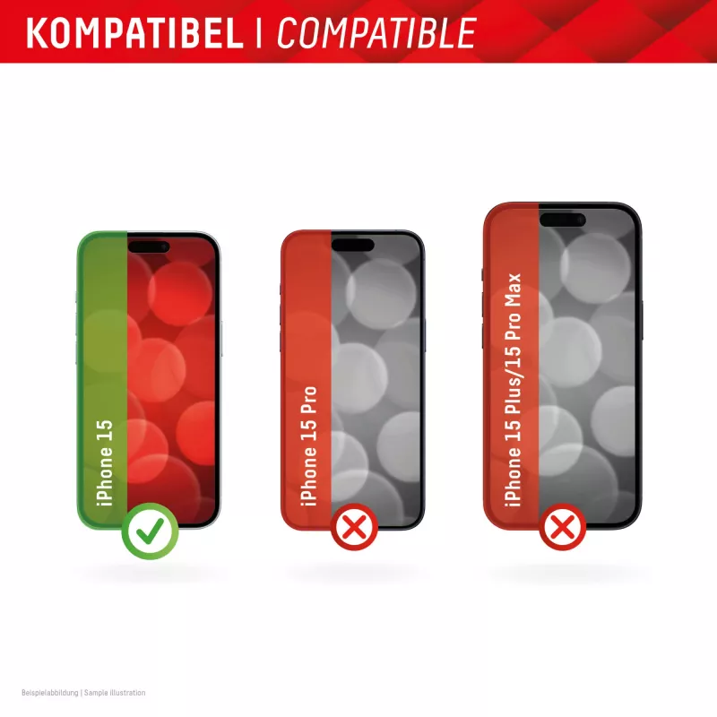 Displex ekrano apsauga + dėklas, skirtas Apple iPhone 15, Eco tvirtinimo rėmelis, atsparus įbrėžimams