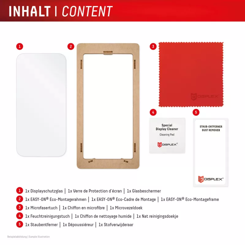 „Displex“ ekrano apsauga (10H) „Apple iPhone 16 Pro“, ekologiškas montavimo rėmelis, atspari įbrėžimams