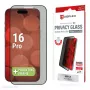 Displex privatumo ekrano apsauga (10H), skirta Apple iPhone 16 Pro, EASY-ON® eko tvirtinimo rėmelis, privatumo filtras