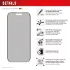Displex privatumo ekrano apsauga (10H), skirta Apple iPhone 16 Pro, EASY-ON® eko tvirtinimo rėmelis, privatumo filtras