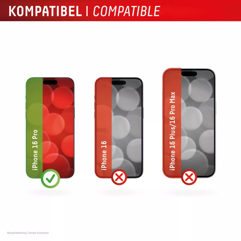 Displex privatumo ekrano apsauga (10H), skirta Apple iPhone 16 Pro, EASY-ON® eko tvirtinimo rėmelis, privatumo filtras