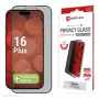Displex privatumo ekrano apsauga (10H) Apple iPhone 16 Plus, Eko montavimo rėmelis, privatumo filtras