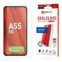 Displex ekrano apsauginis stiklas + dėklas, skirtas Samsung Galaxy A55 5G, Eco montavimo rėmelis, atsparus įbrėžimams