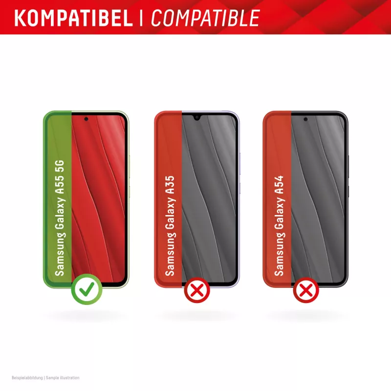 Displex ekrano apsauginis stiklas + dėklas, skirtas Samsung Galaxy A55 5G, Eco montavimo rėmelis, atsparus įbrėžimams
