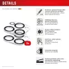 Displex Full Cover kameros objektyvo apsauginis stiklas iPhone 16 Pro/16 Pro Max, 10H, visos kameros apsauga, greitas montavimas, 2 vnt. pakuotė