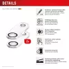 Displex Full Cover kameros objektyvo stiklas iPhone Air, 10H, pilna kameros apsauga, greitas montavimas, 2 vnt.