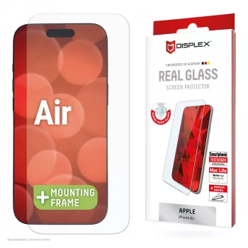 Displex ekrano apsauga (10H) Apple iPhone Air, Eko montavimo rėmelis, atspari įbrėžimams