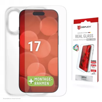 Displex ekrano apsauga + dėklas Apple iPhone 17, Eco montavimo rėmelis, atsparus įbrėžimams