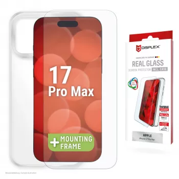 Displex ekrano apsauga + dėklas Apple iPhone 17 Pro Max, Eco montavimo rėmelis, atspari įbrėžimams