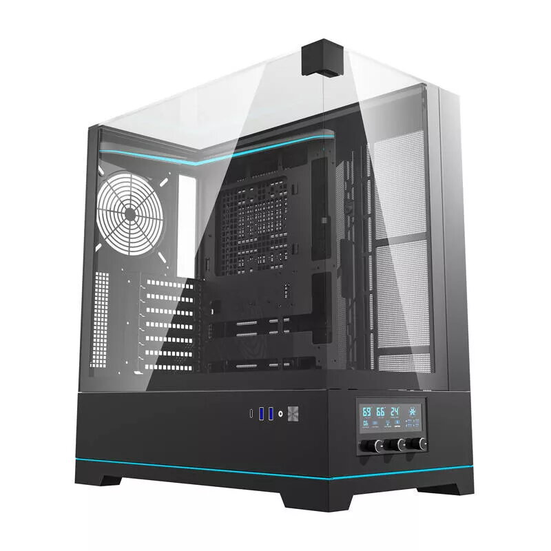 Darkflash DY450 kompiuterio korpusas be ventiliatorių, ATX, juodas
