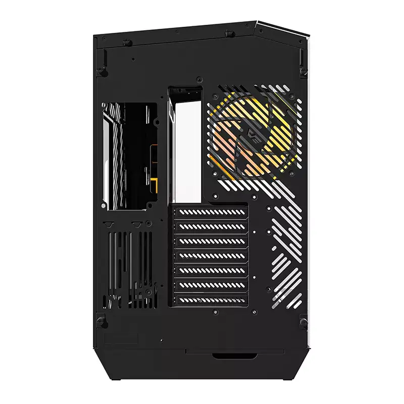 Kompiuterio korpusas Darkflash DY470 ATX juodas su 4 ventiliatoriais ir GPU laikikliu