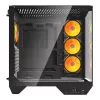 Kompiuterio korpusas Darkflash DY470 ATX juodas su 4 ventiliatoriais ir GPU laikikliu