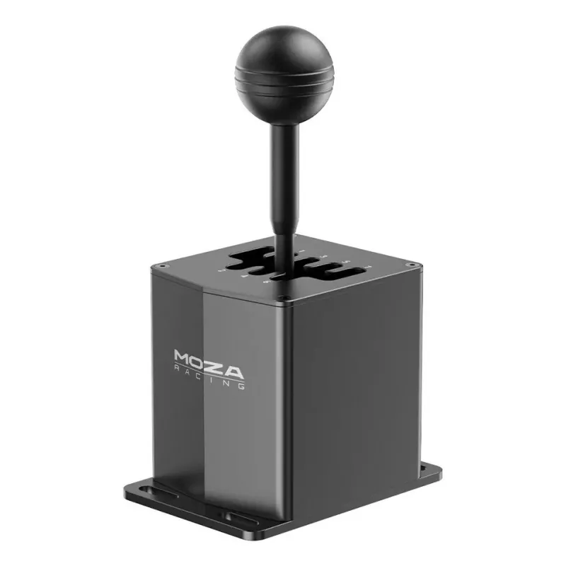Lenktynių pavarų perjungiklis MOZA HGP Shifter — aliuminis, juodas, 100×143×241 mm, USB-A į USB-B