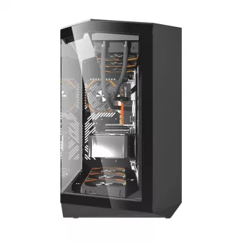 PC Case Darkflash DY470 Full Tower — Juoda, SPCC, supports ITX/ATX, HDD 3.5 inch/2.5 inch, 1x rear 120 mm, 120 mm side fans