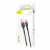 Baseus CAMKLF-B91 Nailoninis Patvarus Duomenų ir Įkrovimo Kabelis CQ3.0 2.4A USB į Micro USB 1m Juodai-Raudonas