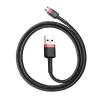 Baseus CAMKLF-B91 Nailoninis Patvarus Duomenų ir Įkrovimo Kabelis CQ3.0 2.4A USB į Micro USB 1m Juodai-Raudonas